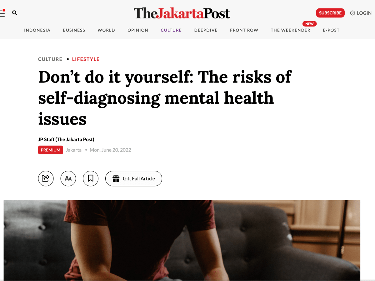 The Jakarta Post – Reported Feature on Mental&nbsp;Health